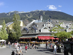 The mountain resort village of Whistler in British Columbia