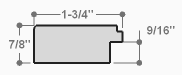 This simple wood frame with a deep mahogany wash highlights the natural wood grain and features a stepped inner lip.

1.75 " width: idea for medium or large artwork.  The elegant simplicity of this frame makes it the perfect border for many photographs, oil or acrylic paintings or giclee prints.