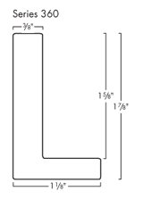 This medium, L-shaped canvas floater frame features Natural Woodgrain detail, and a 3/8 " flat face.

*Note: These solid wood, custom canvas floaters are for stretched canvas prints and paintings, and raised wood panels.