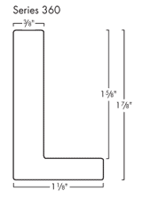 This medium, L-shaped canvas floater frame features a Charcoal Woodgrain style, and a 3/8 " flat face.

*Note: These solid wood, custom canvas floaters are for stretched canvas prints and paintings, and raised wood panels.