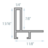 Mounted graphic  is adhered to the floater base. Can be mounted fush to edge, or
with desired float space.