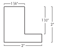 This large, L-shaped floating contemporary canvas frame in natural tone features a wide flat face.

*Note: These solid wood, custom canvas floaters are for stretched canvas prints and paintings, and raised wood panels.