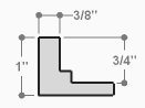 This stair step wood floater frame has a matte white finish with a steep upper and small lower step. The canvas will hover neatly within the simple, modern border. 

Give an authentic, fine art display to your favourite Giclée print or oil painting. This size is ideal for thin (3/4 " deep) gallery wrap canvases. The canvas may protrude slightly above the frame face. 

*Note: These solid wood, custom canvas floaters are for stretched canvas prints and paintings, and raised wood panels.
