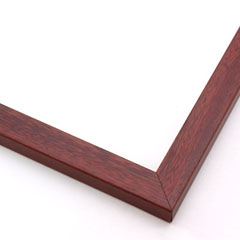This simple frame features a warm, cherrywood wash with a satin finish and delicate wood grain detailing. 

.75 " width: ideal for small artwork. The clean modern lines and natural details of this frame make it the perfect fit for a wide variety of paintings, photos and giclee prints.