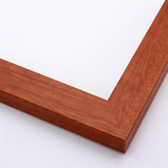 This simple frame features a warm pecan-wood wash with a satin finish and delicate wood grain detailing. 

1.25 " width: ideal for small or medium size artworks. The clean modern lines and rustic details of this frame make it the perfect fit for a wide variety of paintings, photos and giclee prints.