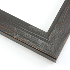 This simple frame is covered with a deep espresso wash that highlights the natural wood grain.  An antique look is created with a faint brown patina.

1.5 " width: ideal for small to medium images. Border a rustic nature photograph, or autumnal painting or print with this simple, bucolic frame.