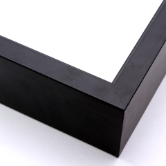 This classic, matte black shadow box frame features a smooth face with a stepped inner lip and deep, 2.75 " rabbet.

Encase your favourite hockey, holiday or event memorabilia.  The .825 " wide frame is ideal for small and medium size shadow boxes.