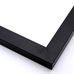 A simple, black frame with a matte finish.

1-3/16 " width: ideal for small to medium artwork. This modern frame is suitable for a wide variety of art mediums, from photographs to paintings and giclee prints.