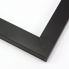 This simple frame features a flat, matte black finish. 

1.255 " width: ideal for small to large artwork. The clean modern lines of this frame make it the perfect fit for a wide variety of paintings, photos and giclee prints.