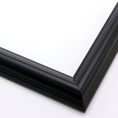 This classic, reverse scoop frame is solid wood, and painted a deep matte black.  A stepped outer edge defines the border of the frame.

1.25 " width: ideal for smaller artworks. This frame will beautifully border a renaissance or impressionism painting or giclee print.