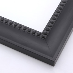 This solid wood frame features a subtly curving profile and beaded inner lip treated in a deep, matte black. 

2 " width: ideal for medium size artwork. Draw the eye to a favourite photograph, or highlight an oil painting or Giclée print.