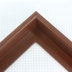 This red walnut floater frame features a 1/2 " curved face width and 1-5/8 " depth. This simple wood frame has a classic and elegant appearance.