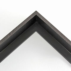 This medium, L-shaped canvas floater frame features Black Woodgrain detail, and a 3/8 " flat face.

*Note: These solid wood, custom canvas floaters are for stretched canvas prints and paintings, and raised wood panels.