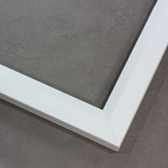 This 1-1/4" white liner has an authentic, soft linen texture and flat face with a sloped inner lip.

Linen liners are a great option for providing white space between art and frame. Where glass is generally required to protect paper artworks and their mat, a linen liner does not require glass, making it ideal for paintings and Giclée prints.

1.25 " width: ideal for smaller artworks.