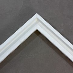 This 1 " profile stepped frame features a crisp white finish with clean, modern lines. Its layered design adds subtle depth and dimension, making it a versatile choice for contemporary artwork, photography, or minimalist interiors.