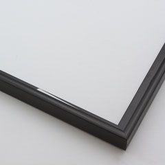 This metal picture frame has a black, high-shine finish, brush-textured drop edge and a curved profile. The classic flat face makes this frame ideal for small, medium and large-size artwork. 


.3 " width. Easily frame photographs, paintings or drawings on paper, or even Giclée canvas prints.