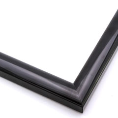 This glossy black frame with a high-shine finish features a slim curved profile.  The result is a classic yet modern border that can be matched with almost any artwork and decorating style.

1 " width: ideal for smaller images.  Select an oil or watercolour painting, print, or white-dominant grayscale photograph.