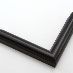 This simple metal picture frame has a high-shine, silver finish and curved profile. 

.875 " width: ideal for small, medium or large artworks. Easily frame photographs, thicker cloth or needlework art, or even Giclée canvas prints.