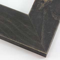 This wide, flat faced frame features rustic wood with a light wash. The natural grain shows through the thin, charcoal varnish, giving the frame a soft, antiqued appearance.

2-1/2 " wide: ideal for medium to extra-large images.  Whether photography or paintings, rural scenes and simple images will look striking in this frame.