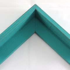 This deep L-shaped canvas floater, features distressed wood, lightly coated in teal paint, revealing light peeks of black, perfect for a rustic style.

Ideal for mounting 1.5 " deep (thick) gallery wrapped canvas portraits, paintings or Giclée prints.

*Note: These canvas floaters are for stretched canvas prints and paintings, and raised wood panels.