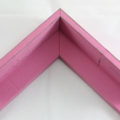 This deep L-shaped canvas floater, features distressed wood, lightly coated in pink paint, revealing light peeks of black, perfect for a rustic style.

Ideal for mounting 1.5 " deep (thick) gallery wrapped canvas portraits, paintings or Giclée prints.

*Note: These canvas floaters are for stretched canvas prints and paintings, and raised wood panels.