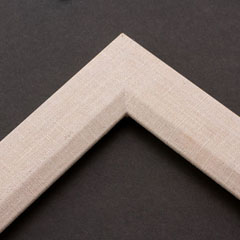 Linen liners are a great option for providing space between art and frame.  Where glass is generally required to protect paper artworks and their mat, a linen liner does not require glass, making it perfect for paintings and Giclée prints.

This 1.5 " natural liner has an authentic, soft linen texture and colour, and a flat face with sloped inner lip.  It is ideal for small, medium or large canvas prints and oil paintings.