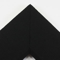 Linen liners are a great option for providing space between art and frame.  Where glass is generally required to protect paper artworks and their mat, a linen liner does not require glass, making it ideal for paintings and Giclée prints.

This 3 " black liner has an authentic, soft linen texture, and a wide, flat face with sloped inner lip.  It is best suited to large and extra large (oversize) canvas prints and oil or acrylic paintings.
