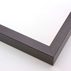 This simple, grey-brown frame features a slim, flat face and natural wood grain finish. Dress it up with an old watecolour or oil painting, or keep it modern with a bright family photograph. The deep (1-1/16") rabbet adds depth to framed images, creating a shadow-box effect.

.75 "es wide: ideal for small images.
