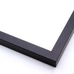 A simple, black frame with a matte finish.

.75 " width: ideal for small artwork. This modern frame is suitable for a wide variety of art mediums, from photographs to paintings and giclee prints.