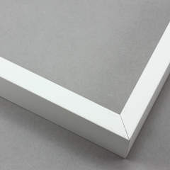 This classic, matte white shadow box frame features a smooth face, straight edges, and a 1.5 " rabbet.

Encase your favourite hockey, holiday or event memorabilia.  The .625 " wide frame is ideal for small and medium size shadow boxes.