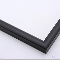 This simple, matte black frame features a slim curved profile.  The result is a classic yet modern border that can be matched with almost any artwork and decorating style.

11/16" " width: ideal for smaller images.  Select an oil or watercolour painting, print, or white-dominant grayscale photograph.