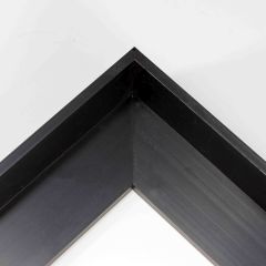 This metal canvas floater picture frame has a smooth, matte Matte Black finish and flat, narrow (.25 ") face. 

Ideal for medium to large size artwork on thick (1-5/8 " deep) stretcher bars.  Border gallery wrapped Giclée canvas prints or paintings with this simple, modern frame for an authentic, fine art display.

*Note: These sturdy metal, custom canvas floaters are for stretched canvas prints and paintings, and raised wood panels.

Nielsen mf14-14 Profile