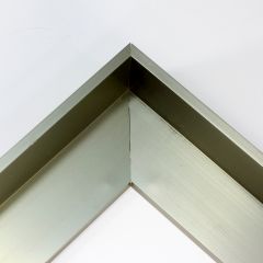 This metal canvas floater picture frame has a smooth, matte Dark Champagne finish and flat, narrow (.25 ") face. 

Ideal for medium to large size artwork on thick (1-5/8 " deep) stretcher bars.  Border gallery wrapped Giclée canvas prints or paintings with this simple, modern frame for an authentic, fine art display.

*Note: These sturdy metal, custom canvas floaters are for stretched canvas prints and paintings, and raised wood panels.

Nielsen mf14-14 Profile