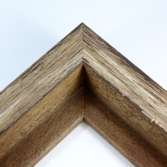 This aged medium/large barn-wood style, L-shaped canvas floater frame features a mixture of Brown & White tones of shades, and a 1-1/4 " flat face.

*Note: These solid wood, custom canvas floaters are for stretched canvas prints and paintings, and raised wood panels.