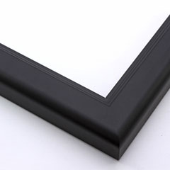 This solid, black satin frame feature a smooth curving outer edge and double stepped inner lip that draws the eye easily toward the artwork.

Protruding 1.125 "es, a distinct division is achieved between art and wall

1.5 " width: ideal for medium artworks. Pair this frame with a bold oil painting for a classic look, or high contrast black and white image for a sharp, modern effect.
