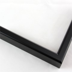 Profile 21 Matte Black color is a slightly curved top profile offering simplicity and elegance.

Profile 21 has 1-1/8 " deep sides, and will hold artwork, mats, backing, and glazing up to a total of 5/8 ". 

Nielsen Aluminum Moulding N21-50