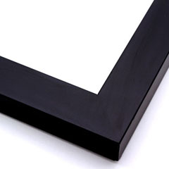 This simple, Satin black frame features a 1.25 " outer depth for a stark contrast between wall and artwork. 

1.5 " width: ideal for medium and large sized pieces. This classic frame style matches a wide variety of artwork, from old paintings and prints to modern photographic images.