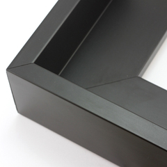 This large profile, L-shape floating canvas frame features a deep, 2.4 " rabbet dressed all in classic matte black. 

Display your favourite gallery wrapped canvas Giclée print or painting with authentic, fine art style. This canvas floater is ideal for large images mounted on thick (1.5 to 2 " deep) stretcher bars.

*Note: These solid wood, custom canvas floaters are for stretched canvas prints and paintings, and raised wood panels.