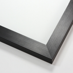Solid 7/8 " metal frame. This frame is solid mars black. It has a frosted texture covering all sides and reflects dispersed light.

Nielsen n97-21 Profile