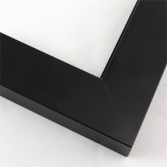 Wide 1-3/8 " metal frame. This traditional style, all black frame, has a smooth texture and dull satin finish.

Nielsen n99-21 Profile