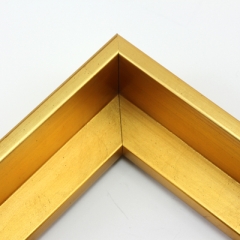 This simple, L-shape canvas floater frame features a narrow face, finished with a brushed gold foil.

Display your favourite gallery wrapped Giclée print or painting with authentic, fine art style. These floater picture frames are ideal for medium and large canvases mounted on thick (1.5 " deep) stretcher bars.

*Note: These solid wood, custom canvas floaters are for stretched canvas prints and paintings, and raised wood panels.