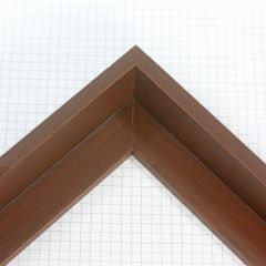 This L-shaped canvas floater frame features a walnut finish, with a 1-5/8 " depth for artworks.

*Note: These solid wood, custom canvas floaters are for stretched canvas prints and paintings, and raised wood panels.