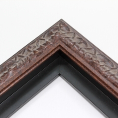 This decorative, reverse scoop stacked Floater frame features a simple relief design in bronze foil.  Distressing on the valleys of the relief create an antique effect.

Ideal for medium and large size artworks. A classical photograph, painting or print would be beautifully enhanced within this high style frame.