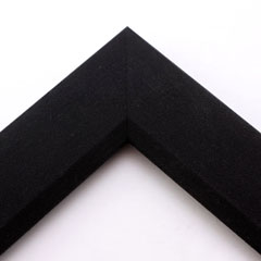 Linen liners are a great option for providing space between art and frame.  Where glass is generally required to protect paper artworks and their mat, a linen liner does not require glass, making it ideal for paintings and Giclée prints.

This 1 " black liner has an authentic, soft linen texture and flat face with a sloped inner lip.  It is best suited to medium and large canvas prints, watercolours or oil paintings.