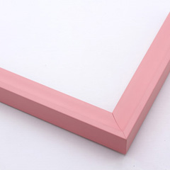 This playful, bright pink frame features a flat outer edge, steep scoop profile and smooth finish.

1 " width: ideal for smaller artworks. The bright colour makes this frame a perfect choice for any hard-to-match paintings, photographs or giclee prints.  It is also the best choice for the nursery wall.