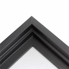 This solid wood canvas floater frame features a Matte Black finish with wood grain detailing.  

Display your favourite gallery wrapped Giclée print or painting with authentic, fine art style. This floater frame is ideal for medium to extra large canvases mounted on thick (1.5 " deep) stretcher bars.

*Note: These solid wood, custom canvas floaters are for stretched canvas prints and paintings, and raised wood panels.