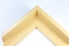 This L-shaped canvas floater frame features a natural finish, with a 1-1/2" depth for artworks.
*Note: These solid wood, custom canvas floaters are for stretched canvas prints and paintings, and raised wood panels.