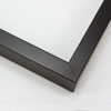This simple frame features a flat, matte black finish and a deep, 7/8" rabbet, making it suitable for shallow shadow boxes. 

.75 " width: ideal for small to medium artwork. The clean modern lines of this frame make it the perfect fit for a wide variety of paintings, photos and giclee prints.