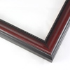 This slender frame features a scoop profile, bevelled outer edge and beading on the inner lip.  The rich mahogany wash on the face fades to black on both ends.  

1.5 " width: ideal for small or medium size artworks. The unique mix of rustic and contemporary makes this frame a versatile choice.  Pair with a favourite photograph, painting or giclee print.