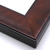 This solid wood frame features a shallow scoop profile and matte black edge.  The smoky sheen of the bronze-brown foil embraces light, drawing it toward the artwork.

3 " width: ideal for large or oversize images.  This heavy frame is the perfect border for a bold watercolour or oil painting, or print.